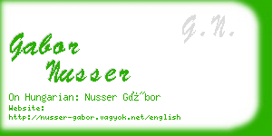 gabor nusser business card